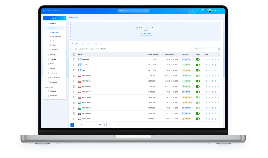 Ukázka aplikace dokladuj.to